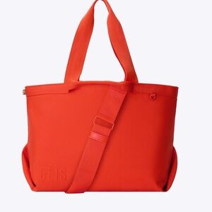 NWT Beis Travel Tote in Flame Orange